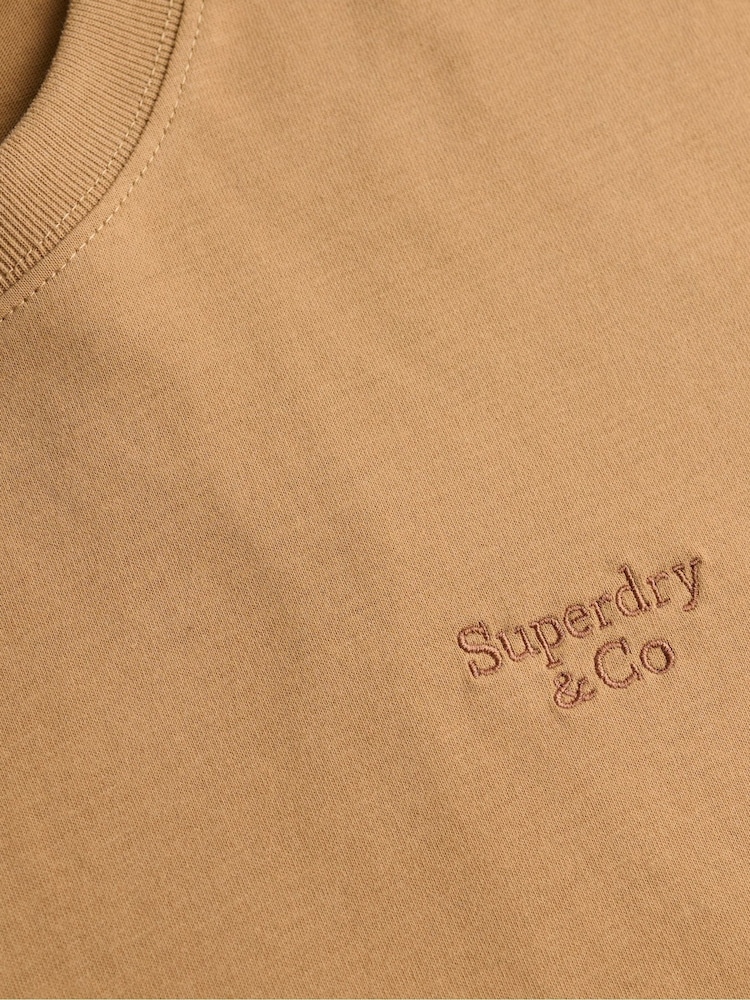 Marrón - Camiseta básica con logotipo Serif bordado de Superdry - Imagen 6 de 6