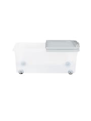 Wham Set of 3 Clear 30L Boxes with Wheels and Folding Lids - Image 5 of 6