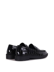 Linzi Black Croc Finley Penny Loafers - Image 4 of 4