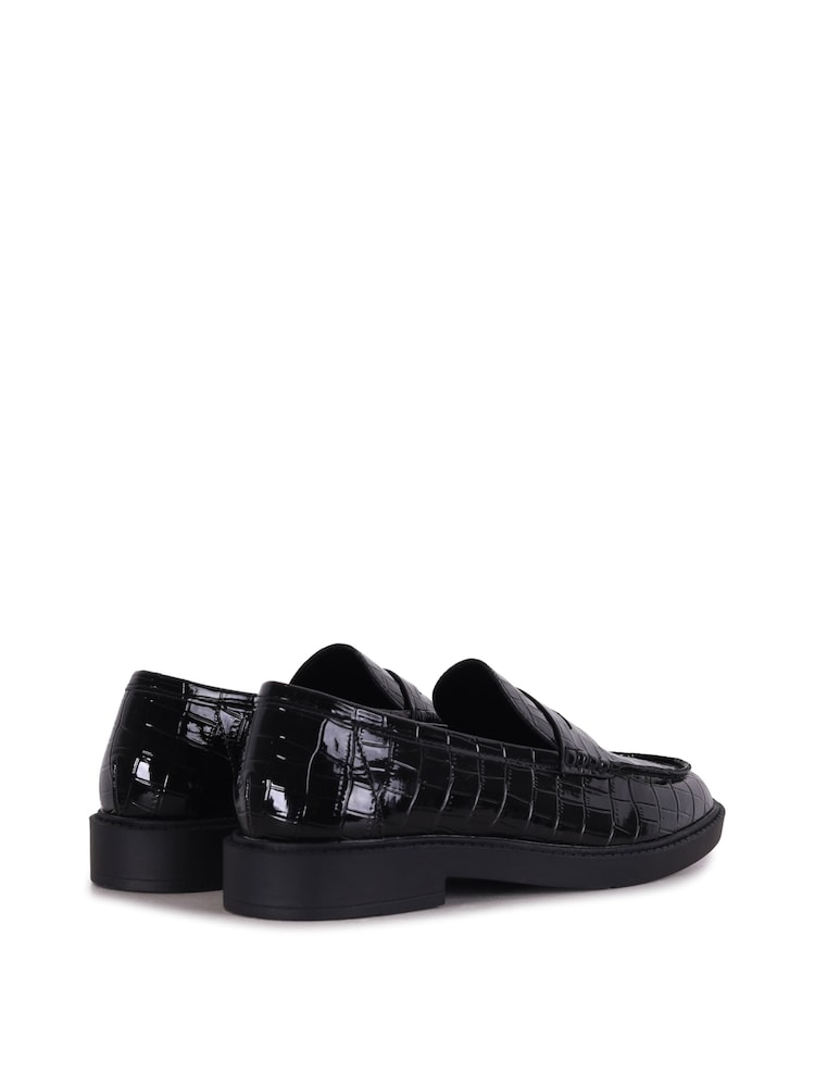 Linzi Black Croc Finley Penny Loafers - Image 4 of 4