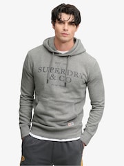 Superdry Dark Grey 1954 Company Relaxed Hoodie - Image 1 of 6