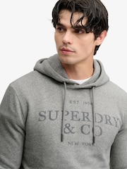 Superdry Dark Grey 1954 Company Relaxed Hoodie - Image 3 of 6