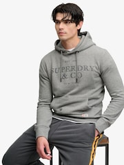 Superdry Dark Grey 1954 Company Relaxed Hoodie - Image 4 of 6