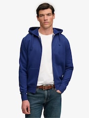 Azul - Superdry Essential Sdco Logo Zip Hoodie - Imagen 4 de 6