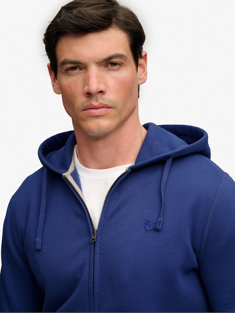 Azul - Superdry Essential Sdco Logo Zip Hoodie - Imagen 6 de 6