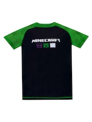 Character Black/Green Minecraft 2 Piece Top & Shorts Set - Image 2 of 9