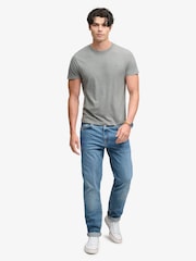 Superdry Grey Marl Essential SDCO Logo Embroidered T-Shirt - Image 3 of 6