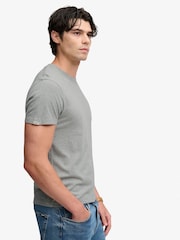 Superdry Grey Marl Essential SDCO Logo Embroidered T-Shirt - Image 4 of 6