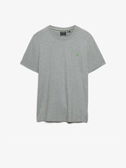 Superdry Grey Marl Essential SDCO Logo Embroidered T-Shirt - Image 5 of 6