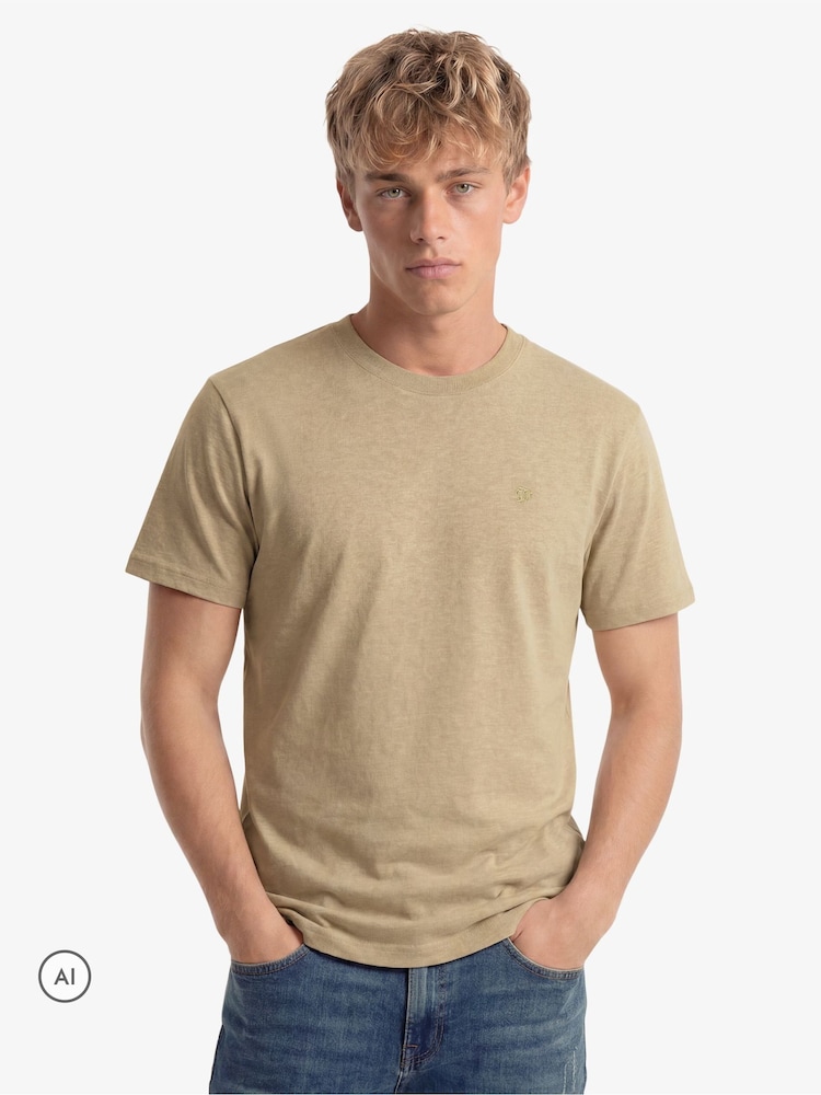 Superdry Brown Essential SDCO Logo Embroidered T-Shirt - Image 1 of 7