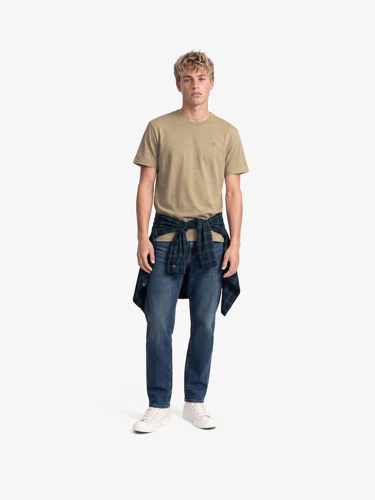 Superdry Brown Essential SDCO Logo Embroidered T-Shirt - Image 2 of 7