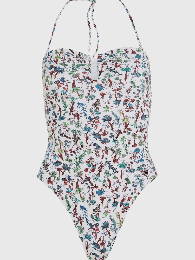 Tommy Hilfiger Bandeau One Piece White Swimsuit - Image 6 of 6