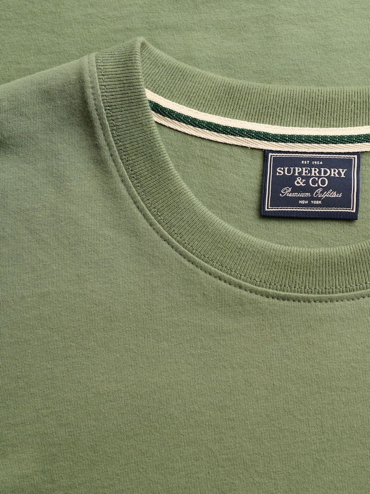 Verde - Camiseta básica con logotipo Serif bordado de Superdry - Imagen 6 de 6