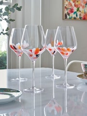 Clarke & Clarke Set of 2 Blush Pink Luco Tapered Wine Glasses - Image 1 of 2