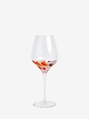 Clarke & Clarke Set of 2 Blush Pink Luco Tapered Wine Glasses - Image 2 of 2