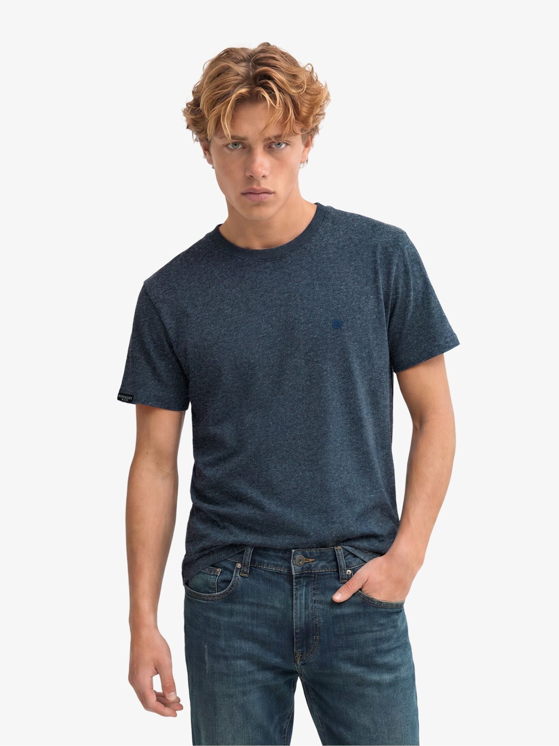 Sdr Men's Blue/Dark Blue Superdry & Co Logo T-Shirt - Image 4