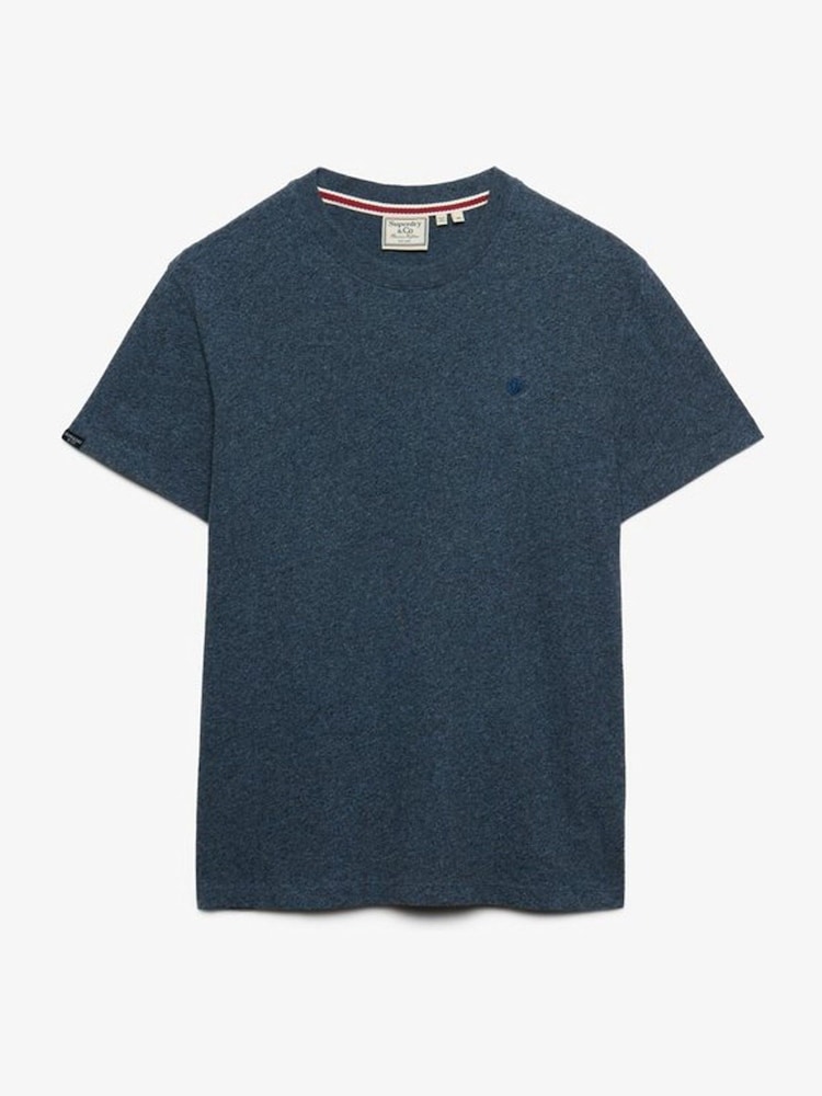Superdry Dark Blue Essential SDCO Logo Embroidered T-Shirt - Image 1 of 1