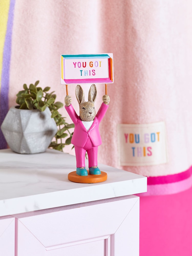 Pink You Got This Rosie Rabbit Ornament - Image 1 of 3