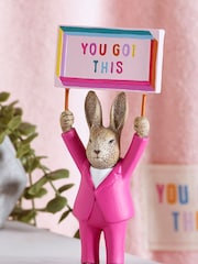 Pink You Got This Rosie Rabbit Ornament - Image 2 of 3
