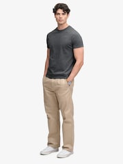 Superdry Grey Essential Stacked Logo Embroidered T-Shirt - Image 3 of 6