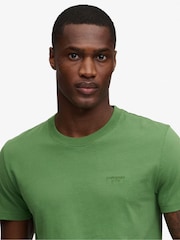 Superdry Light Green Essential Stacked Logo Embroidered T-Shirt - Image 4 of 5