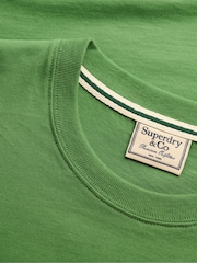 Superdry Light Green Essential Stacked Logo Embroidered T-Shirt - Image 5 of 5
