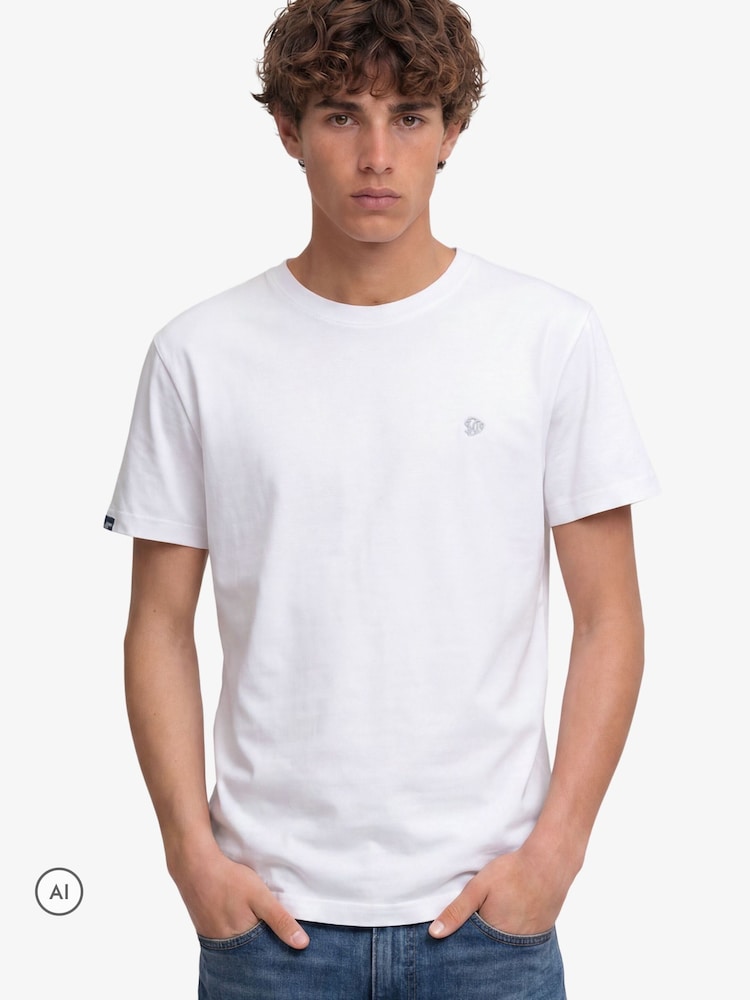 Optisch Weiß - Superdry SD&Co Logo Embroidered T-Shirt - Bild 1 von 9