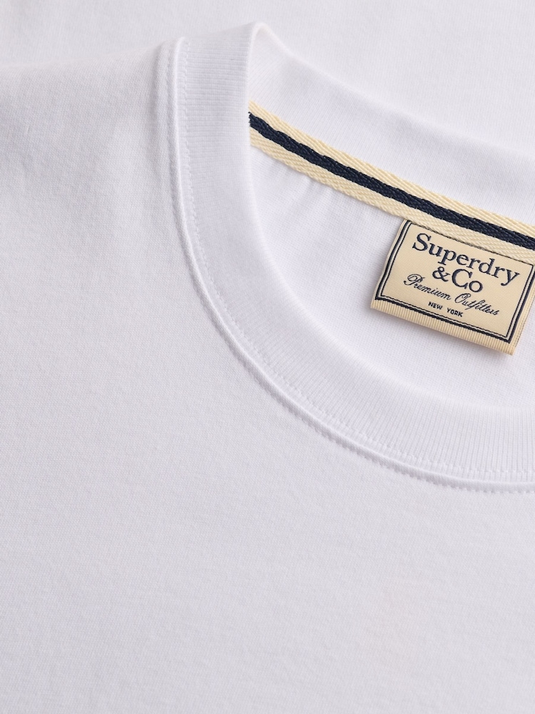 Optisch Weiß - Superdry SD&Co Logo Embroidered T-Shirt - Bild 9 von 9