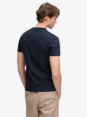 Superdry Blue Essential Stacked Logo Embroidered T-Shirt - Image 2 of 6