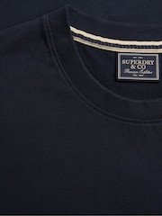 Superdry Blue Essential Stacked Logo Embroidered T-Shirt - Image 6 of 6