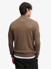 „Superdry Essential“ lengvas vilnos mišinio džemperis su puse užtrauktuko - 3 paveikslėlis iš 7