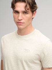 Superdry Grey Essential Serif Logo Embroidered T-Shirt - Image 3 of 6