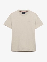 Superdry Grey Essential Serif Logo Embroidered T-Shirt - Image 6 of 6