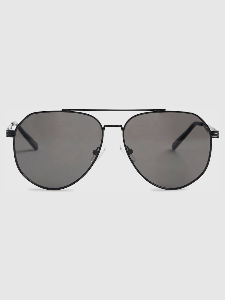 River Island Black Aviator Sunglasses - Image 2 of 4