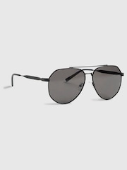 River Island Black Aviator Sunglasses - Image 3 of 4