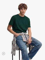 Superdry Green Essential Stacked Logo Embroidered T-Shirt - Image 3 of 5