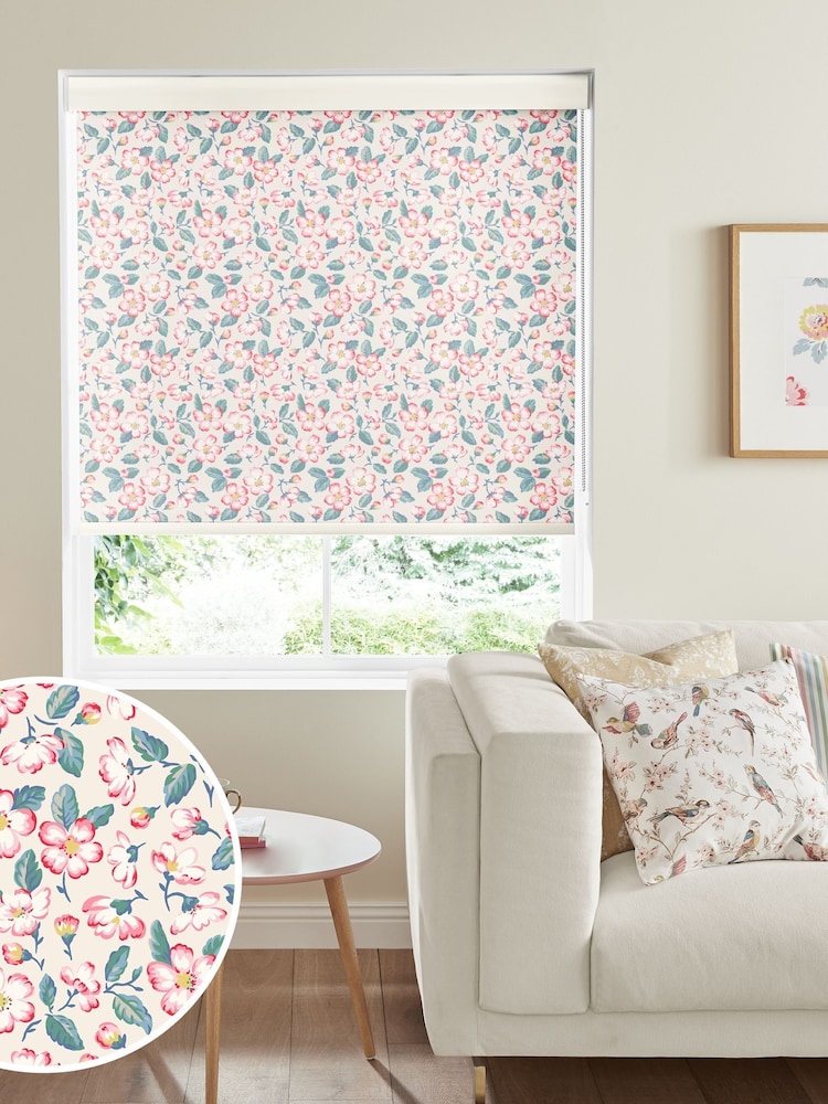 Cath Kidston Cream Climbing Blossom Blush Made to Measure Roller Blind - Image 1 of 4