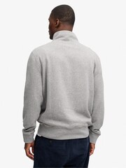 Superdry Grey Essential Serif Logo Half Zip Sweat Top - Image 3 of 7