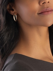 Beaverbrooks 9ct Gold Hoop Earrings - Image 1 of 3
