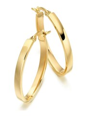 Beaverbrooks 9ct Gold Hoop Earrings - Image 2 of 3