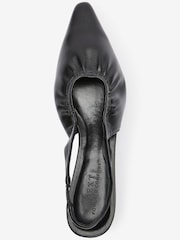 Noir - Chaussures à bride arrière effet froncé et ciselé - Image 3 de 4