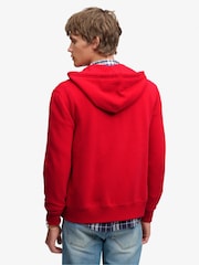 Rojo oscuro - Superdry Essential Sdco Logo Zip Hoodie - Imagen 2 de 6