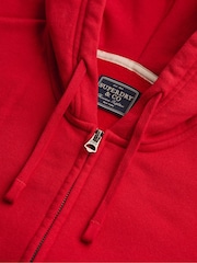 Rojo oscuro - Superdry Essential Sdco Logo Zip Hoodie - Imagen 6 de 6