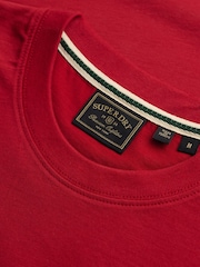 Superdry Red Essential SD&Co Logo Embroidered T-Shirt - Image 7 of 7