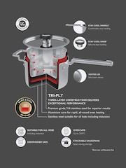 Robert Welch Stainless Steel 316 Series Cookware Saucepan 20cm - Image 6 of 6