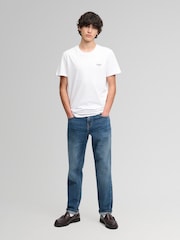 Superdry White Essential Stacked Logo Embroidered T-Shirt - Image 3 of 6
