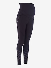 JoJo Maman Bébé Black Maternity Performance Workout Leggings - Image 3 of 4