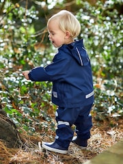 JoJo Maman Bébé Navy Blue Pack-Away Rain Jacket - Image 3 of 6
