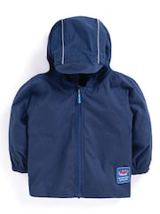 JoJo Maman Bébé Navy Blue Pack-Away Rain Jacket - Image 4 of 6