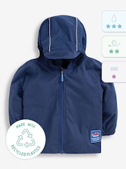 JoJo Maman Bébé Navy Blue Pack-Away Rain Jacket - Image 5 of 6